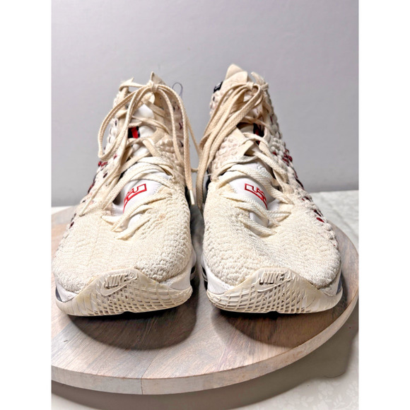 Nike LeBron 17 “Red Carpet” White/Red Knitposite Basketball Shoes Size 17 Rare - Picture 2 of 8